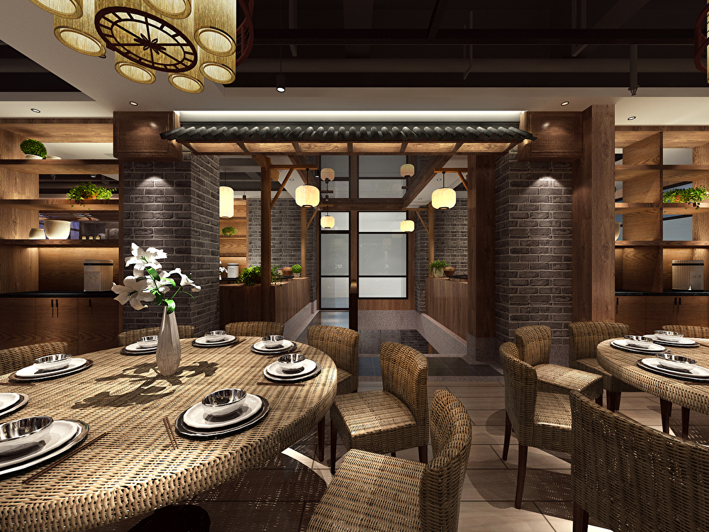 徐匯餐飲店鋪裝修設(shè)計效果-第2張圖片-上海古都建筑設(shè)計集團