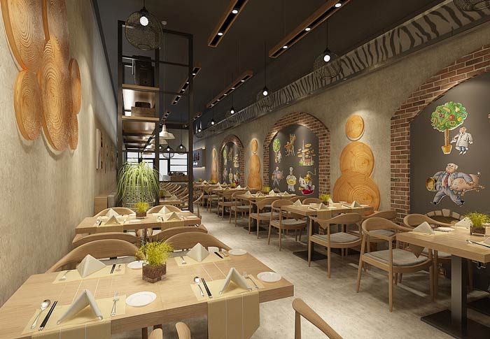 109平米面館裝修設(shè)計效果-第5張圖片-上海古都建筑設(shè)計集團(tuán)
