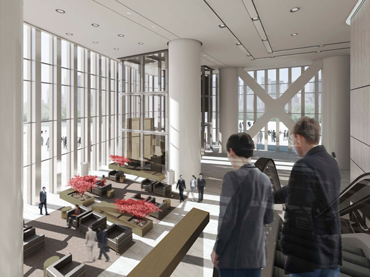 上海綠地廣場大廈寫字樓大廳設(shè)計-第2張圖片-上海古都建筑設(shè)計集團(tuán) 上海綠地廣場大廈寫字樓大廳設(shè)計-第2張圖片-上海古都建筑設(shè)計集團(tuán)