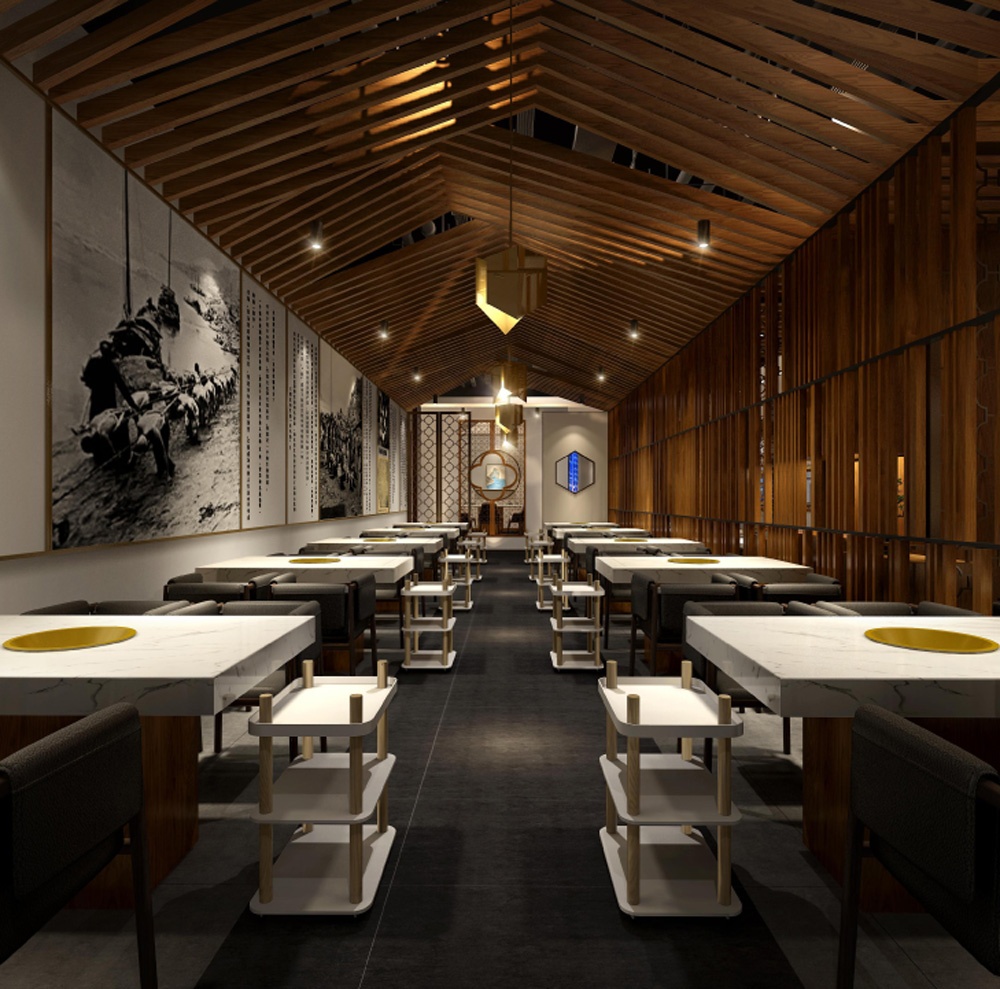 南京路火鍋店裝修設(shè)計效果-第4張圖片-上海古都建筑設(shè)計集團