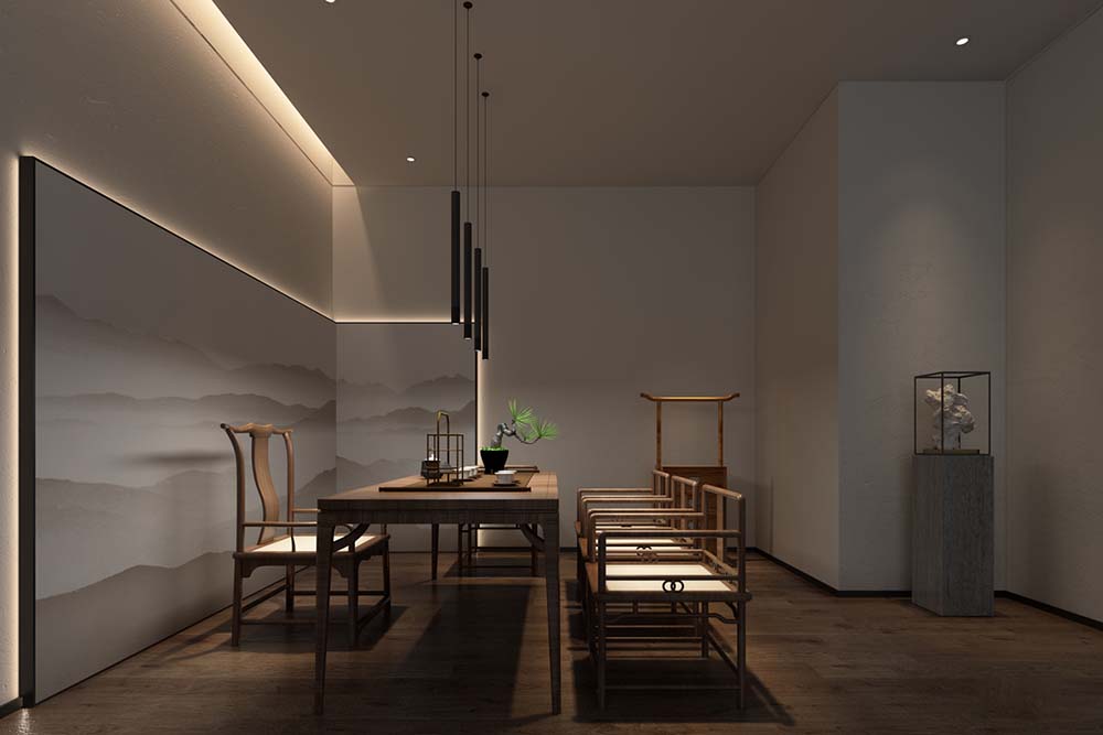 茶文化茶室設(shè)計(jì)效果圖-第3張圖片-上海古都建筑設(shè)計(jì)集團(tuán)