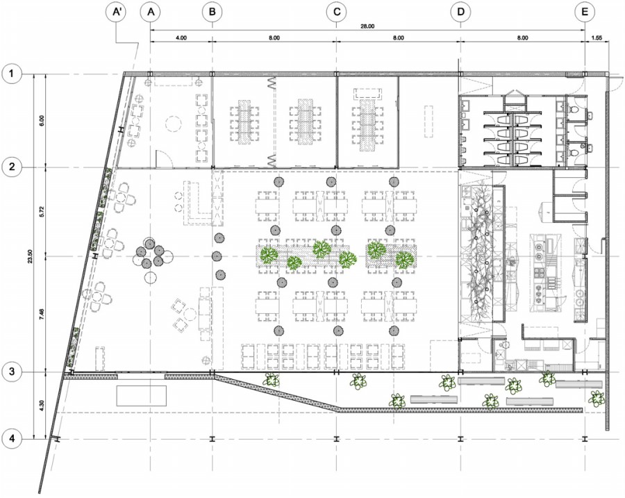 500平中式餐館設(shè)計(jì)裝修實(shí)景圖-第1張圖片-上海古都建筑設(shè)計(jì)集團(tuán)