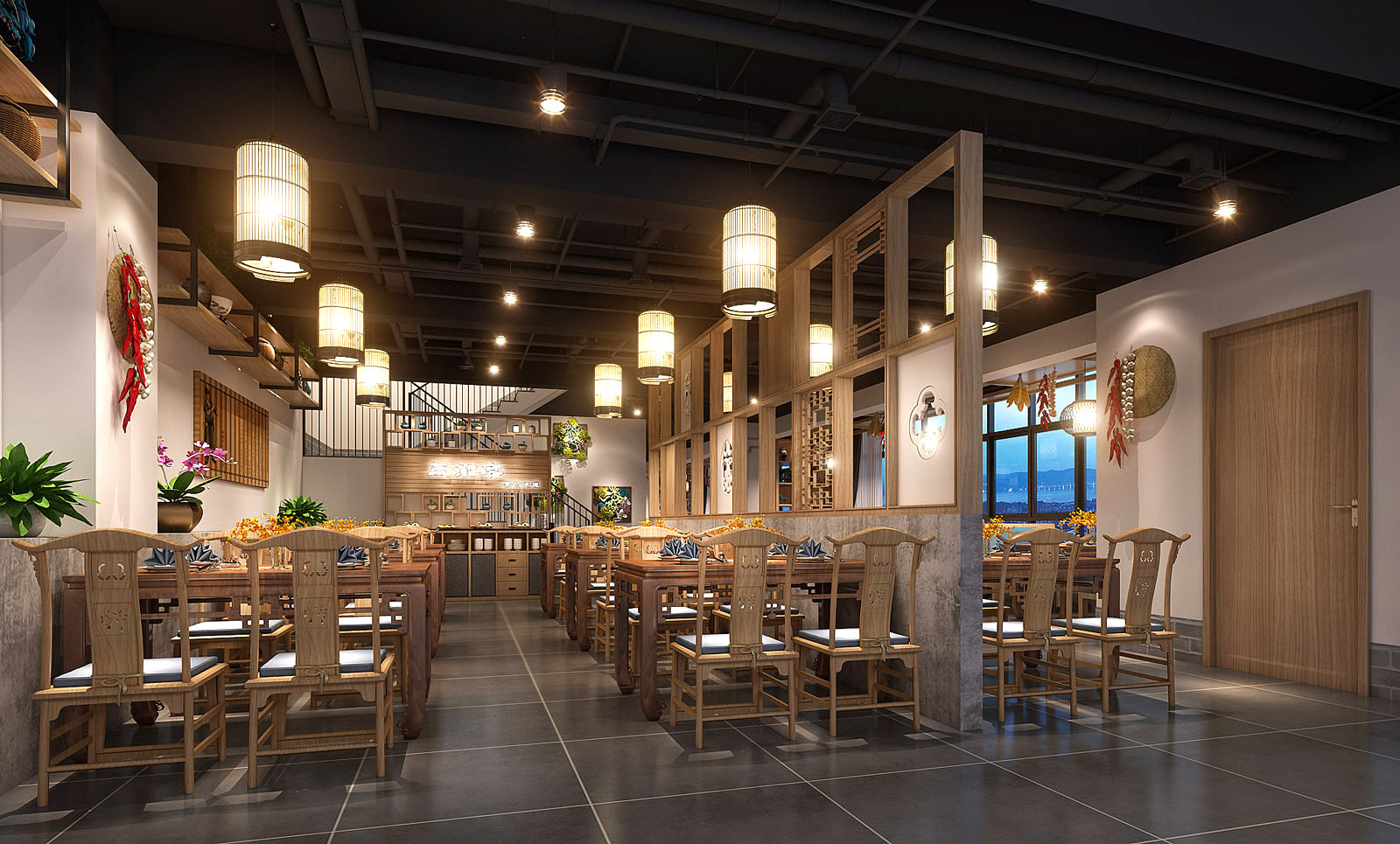 浦東張江210平中餐廳設(shè)計(jì)效果-第1張圖片-上海古都建筑設(shè)計(jì)集團(tuán)