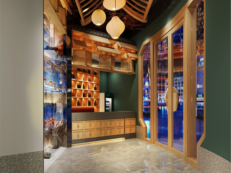 800平餐廳設(shè)計裝修效果圖-第1張圖片-上海古都建筑設(shè)計集團(tuán)