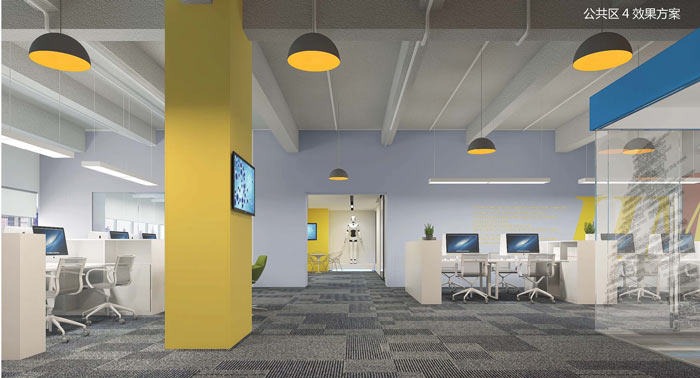 浦東機(jī)器人科技公司辦公室裝修設(shè)計-第2張圖片-上海古都建筑設(shè)計集團(tuán)