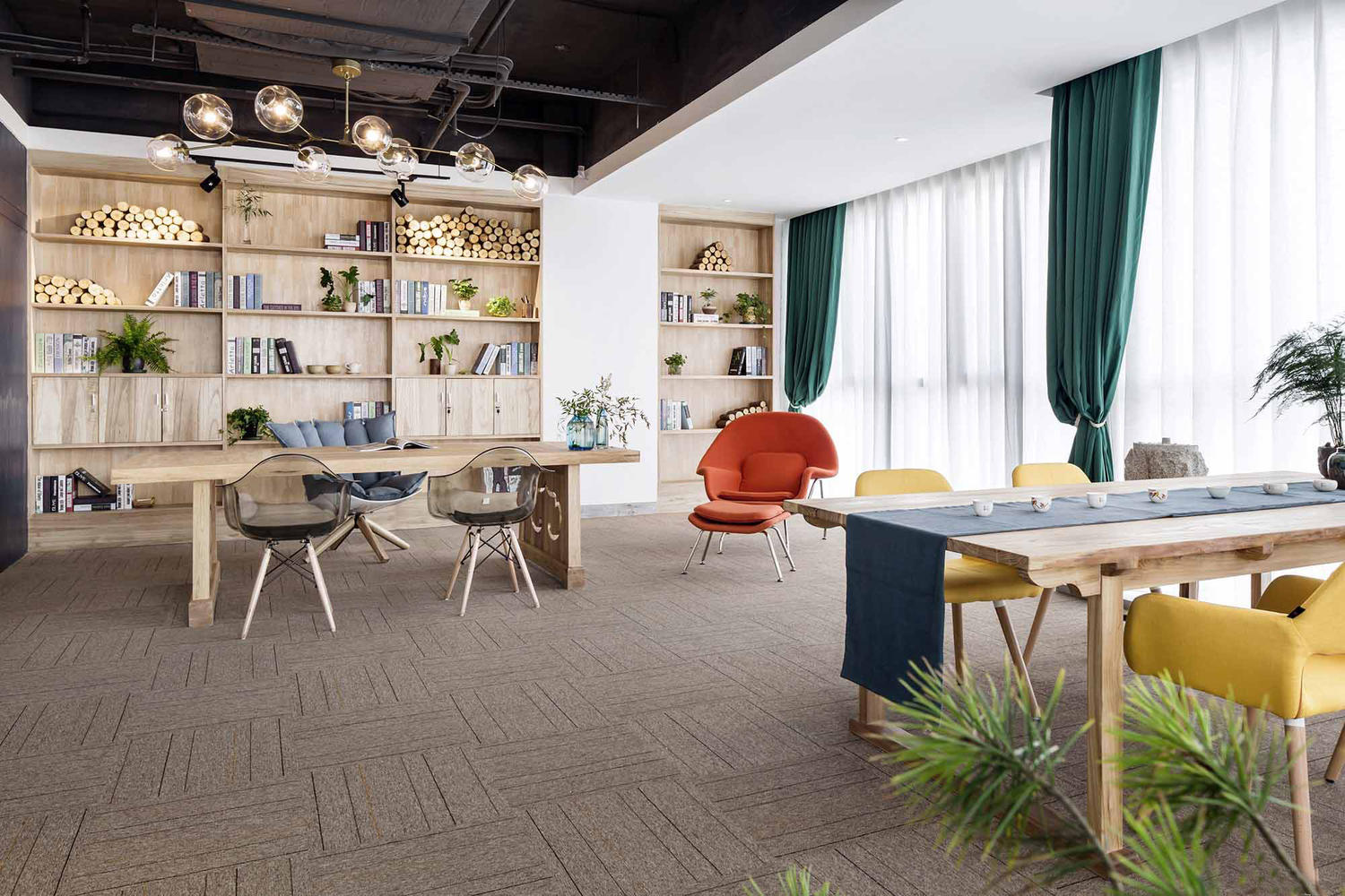 普陀區(qū)180平辦公室裝修自然風格設計-第3張圖片-上海古都建筑設計集團 普陀區(qū)180平辦公室裝修自然風格設計-第3張圖片-上海古都建筑設計集團