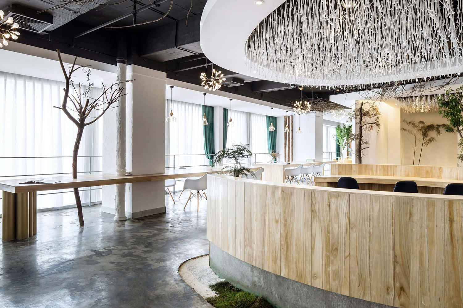 普陀區(qū)180平辦公室裝修自然風格設計-第1張圖片-上海古都建筑設計集團 普陀區(qū)180平辦公室裝修自然風格設計-第1張圖片-上海古都建筑設計集團