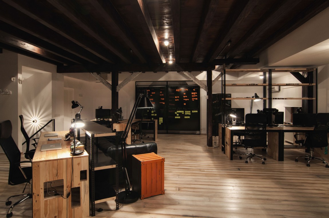 黃浦區(qū)復古復式風格辦公室裝修設計-第1張圖片-上海古都建筑設計集團