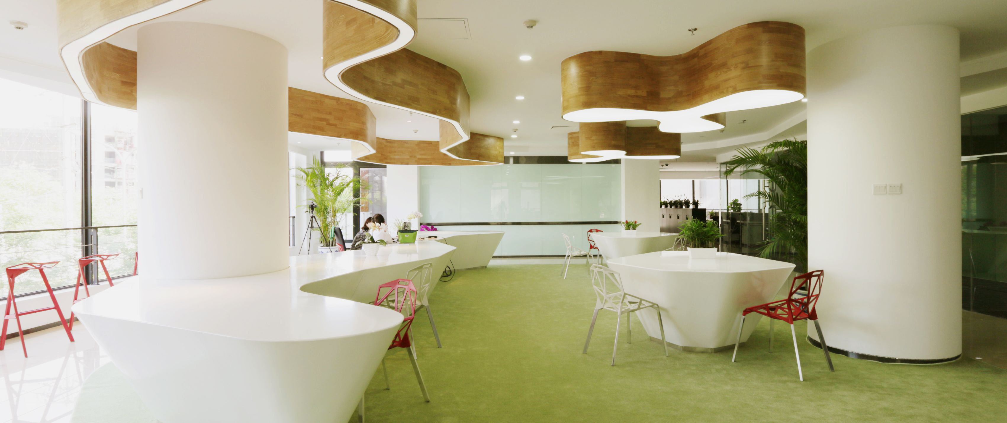 普陀區(qū)120平辦公室裝修流星花園設計方案-第2張圖片-上海古都建筑設計集團