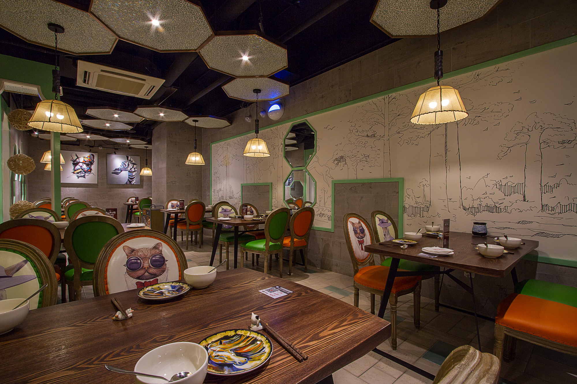 懷舊風(fēng)格茶餐廳裝修設(shè)計-第2張圖片-上海古都建筑設(shè)計集團(tuán)