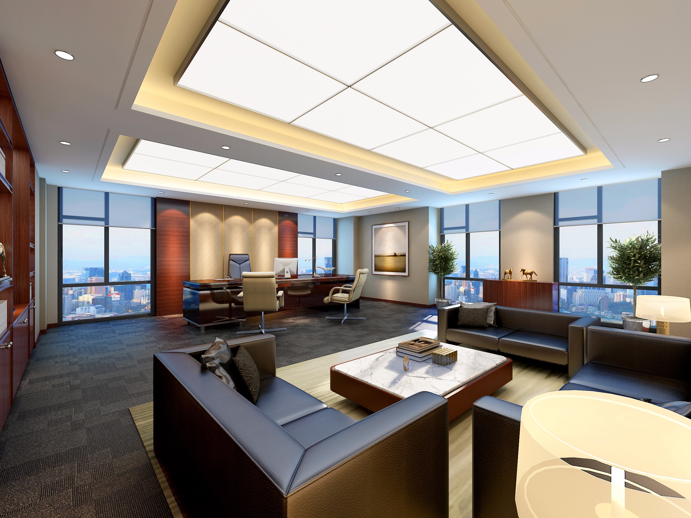 地產(chǎn)開發(fā)公司辦公室裝修設計-第2張圖片-上海古都建筑設計集團