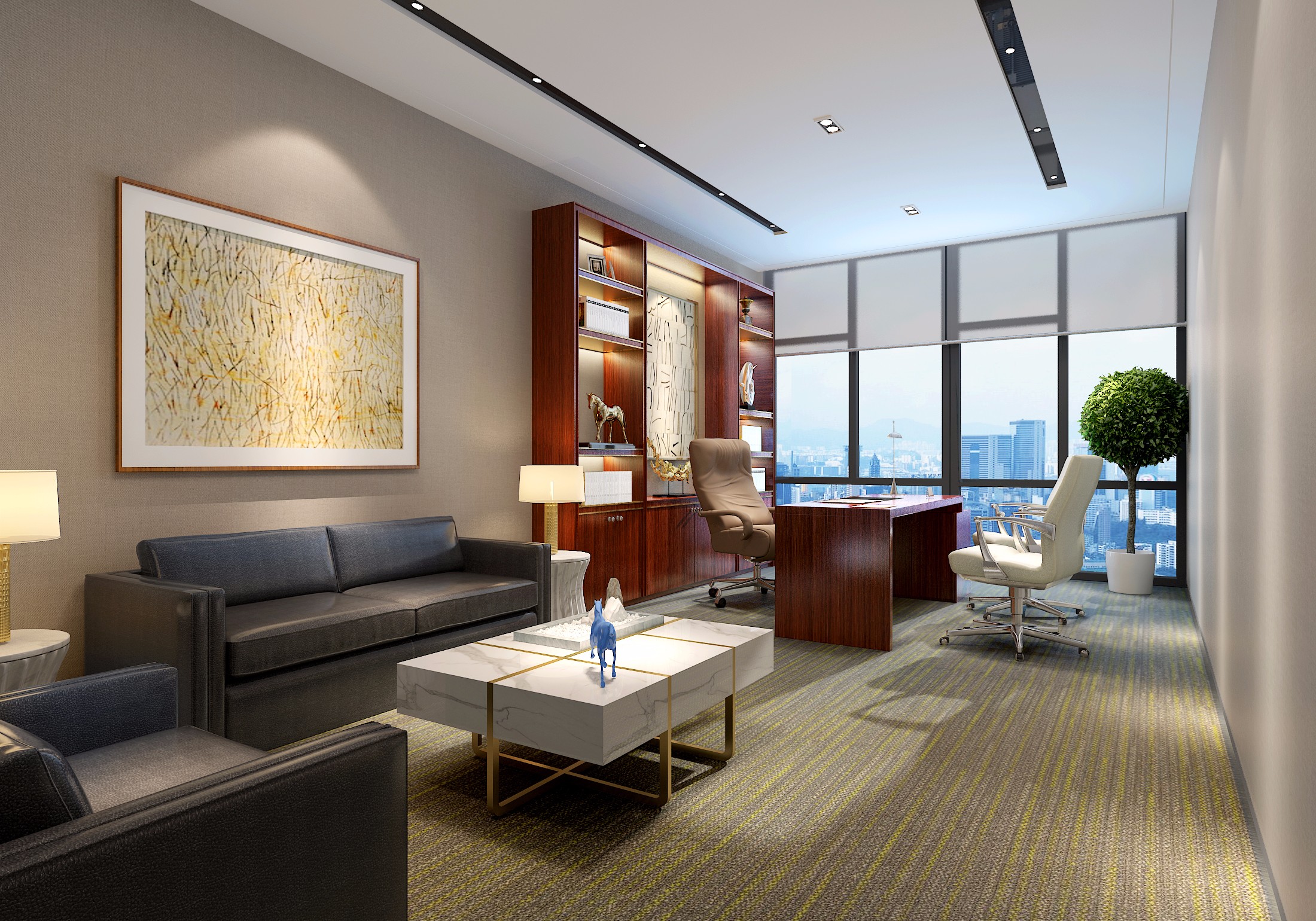 地產(chǎn)開發(fā)公司辦公室裝修設計-第5張圖片-上海古都建筑設計集團