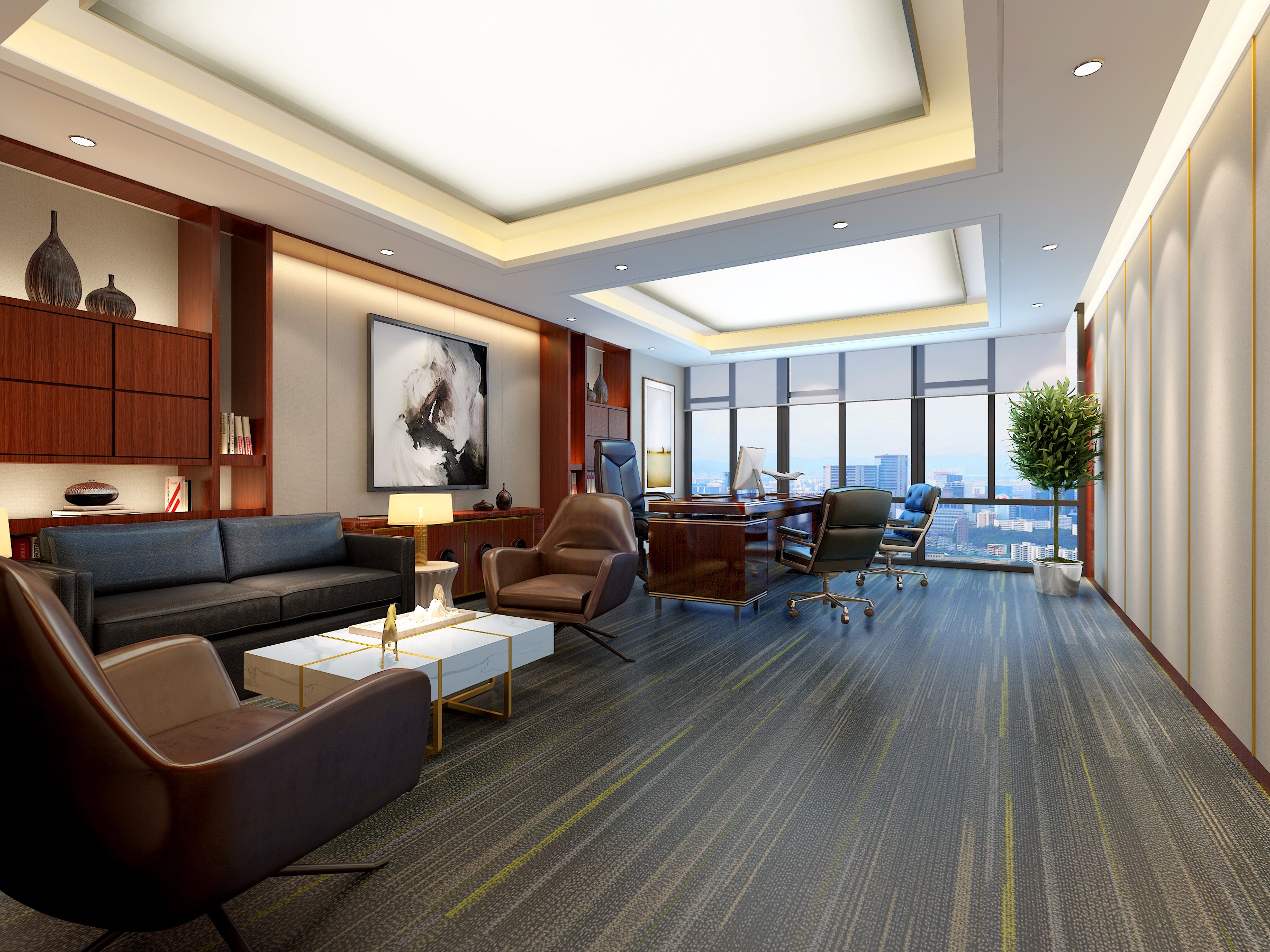 地產(chǎn)開發(fā)公司辦公室裝修設計-第4張圖片-上海古都建筑設計集團