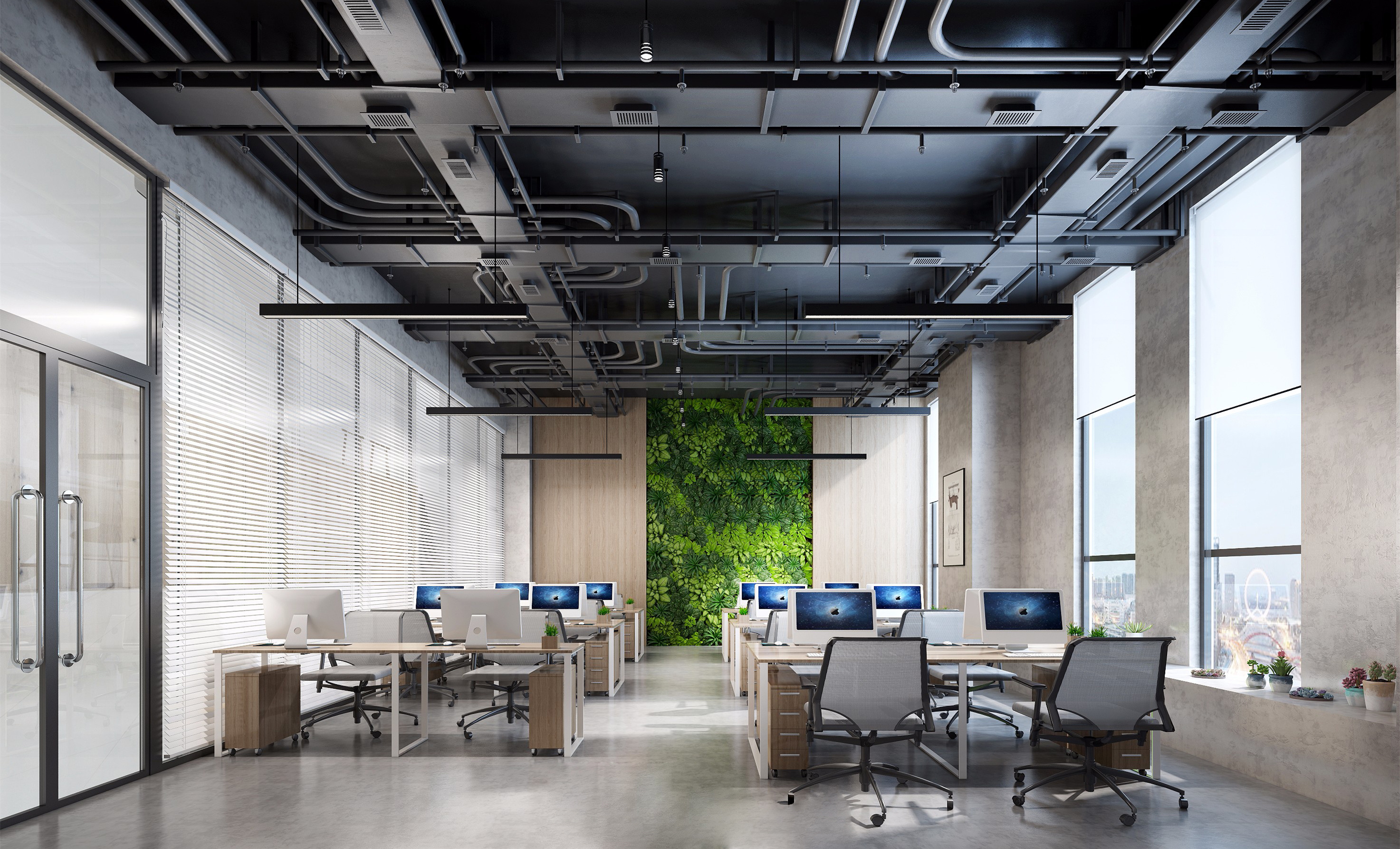 長寧區(qū)工業(yè)風(fēng)辦公室裝修設(shè)計-第3張圖片-上海古都建筑設(shè)計集團(tuán) 長寧區(qū)工業(yè)風(fēng)辦公室裝修設(shè)計-第3張圖片-上海古都建筑設(shè)計集團(tuán)