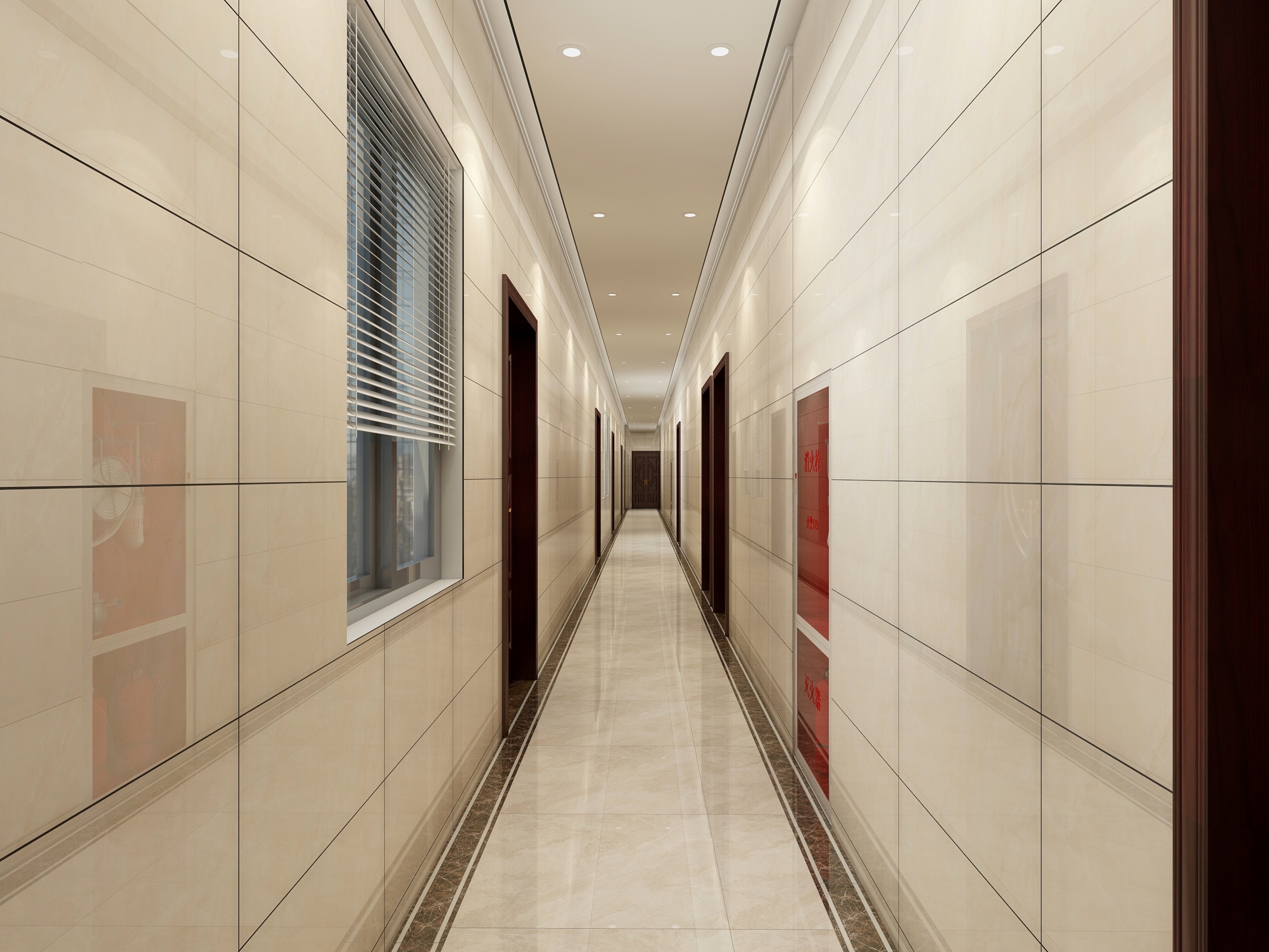 辦公室過道裝修設(shè)計效果圖-第1張圖片-上海古都建筑設(shè)計集團(tuán)