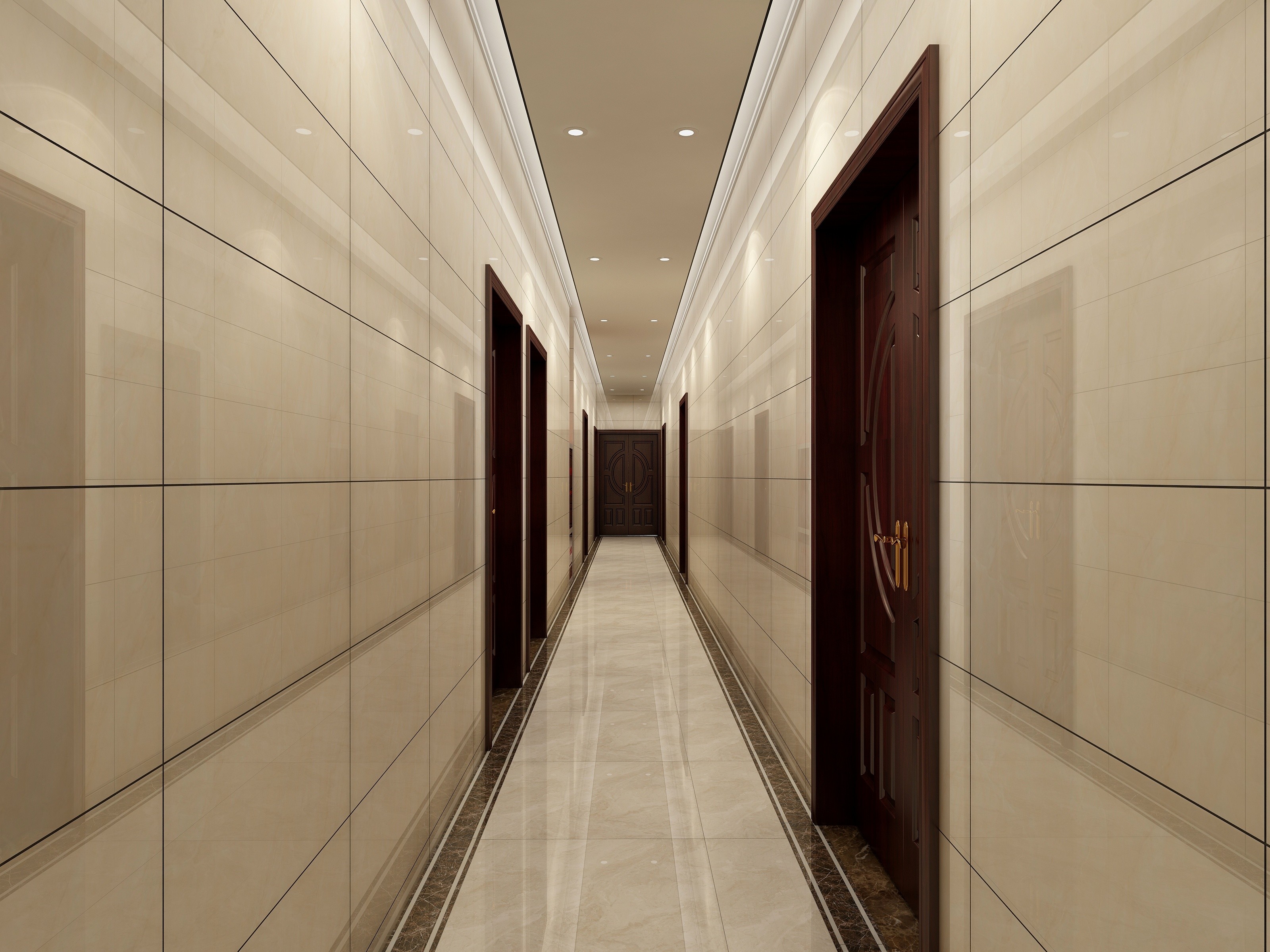 辦公室過道裝修設(shè)計效果圖-第2張圖片-上海古都建筑設(shè)計集團(tuán)