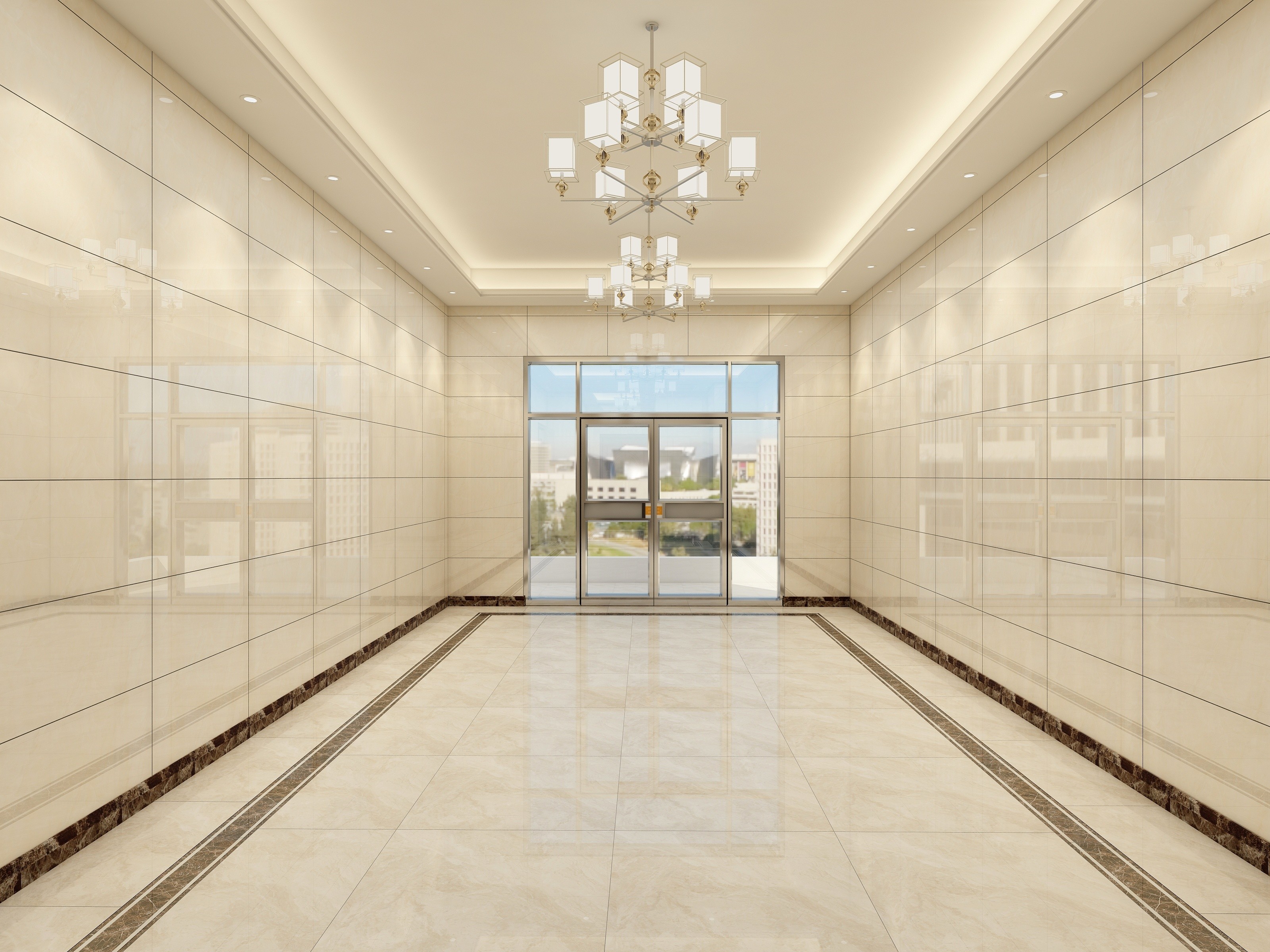 辦公室過道裝修設(shè)計效果圖-第6張圖片-上海古都建筑設(shè)計集團(tuán)