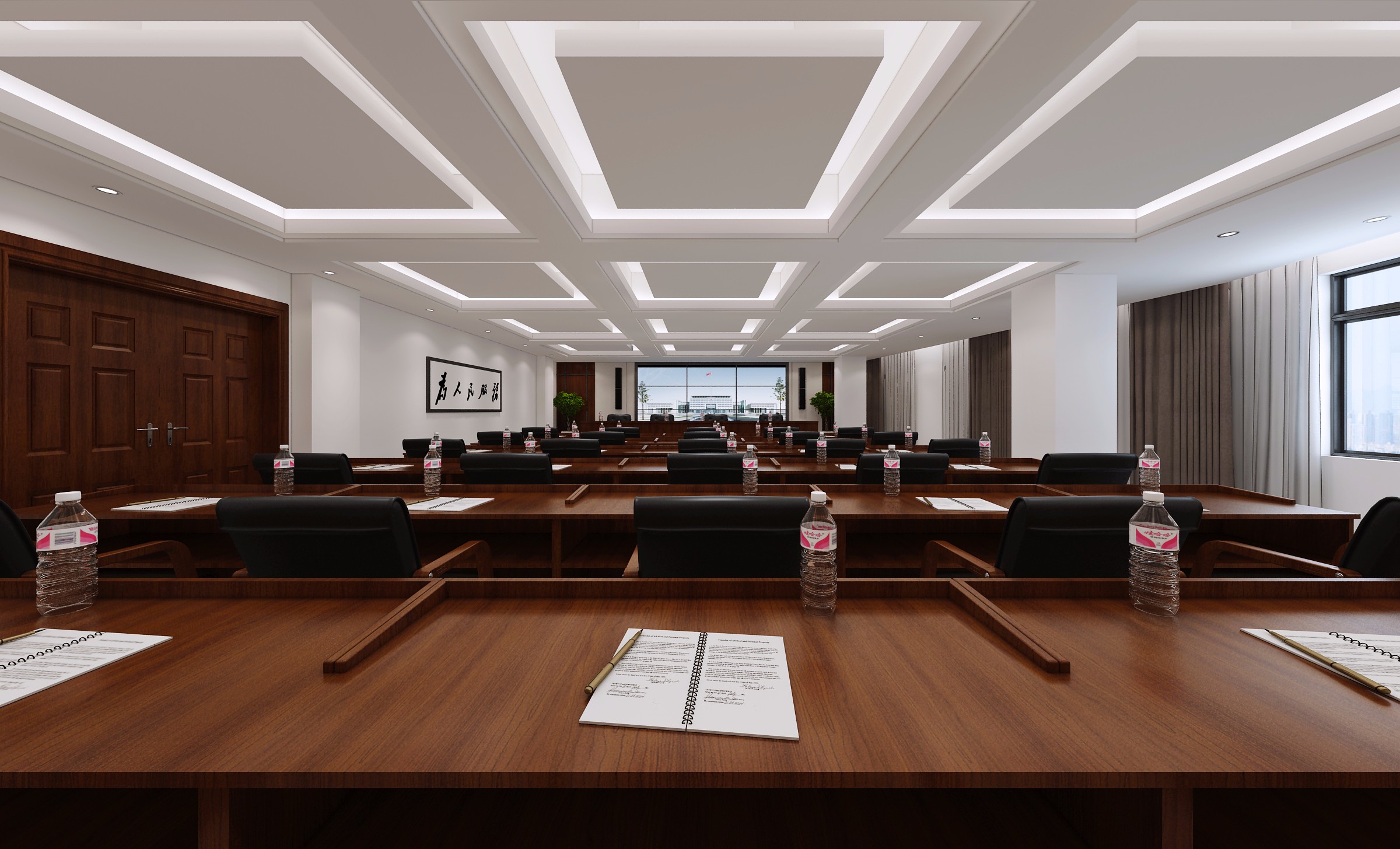 寬闊會議室裝修設(shè)計(jì)-第3張圖片-上海古都建筑設(shè)計(jì)集團(tuán)
