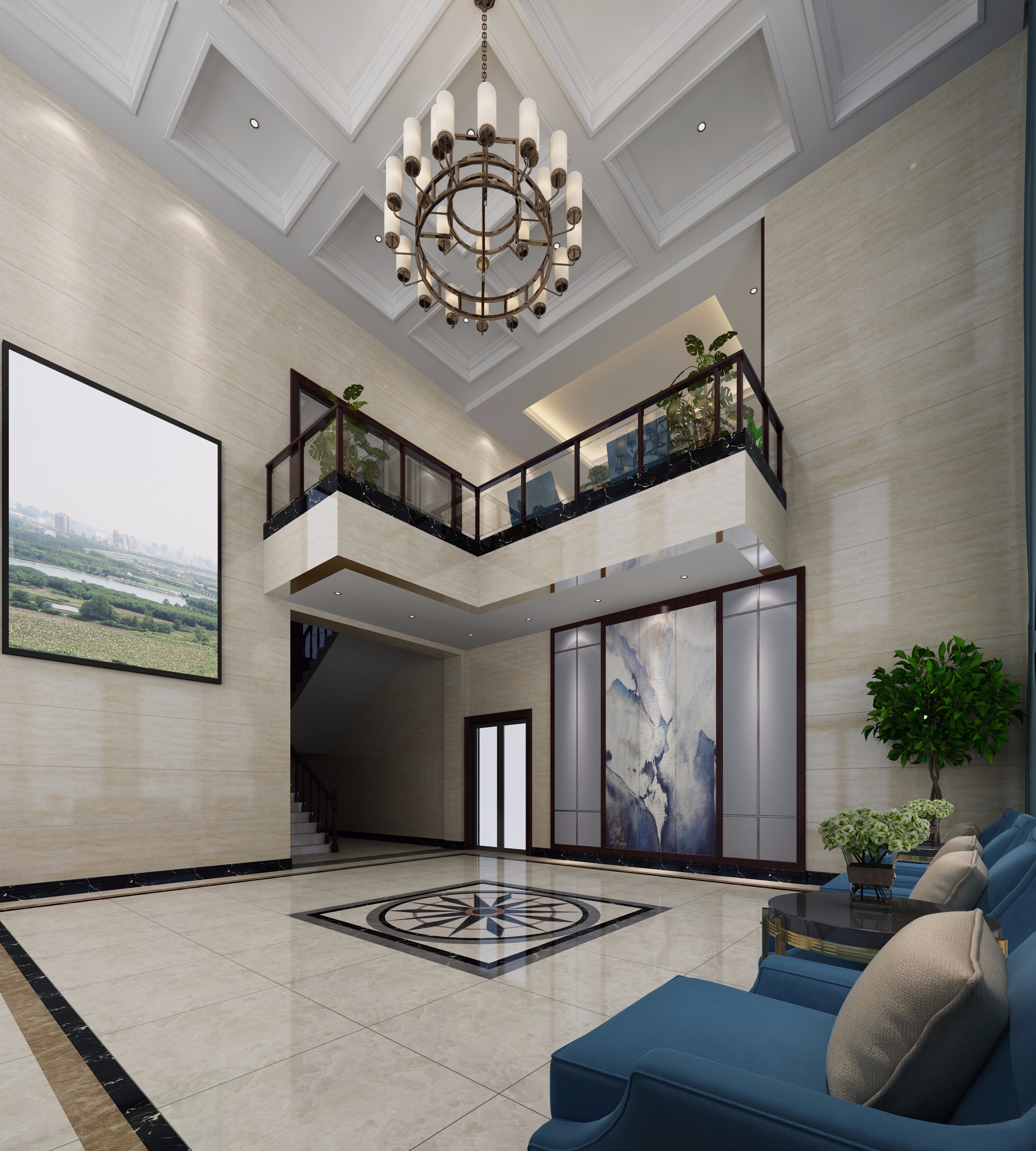 新中式辦公室裝修設計-第3張圖片-上海古都建筑設計集團 新中式辦公室裝修設計-第3張圖片-上海古都建筑設計集團