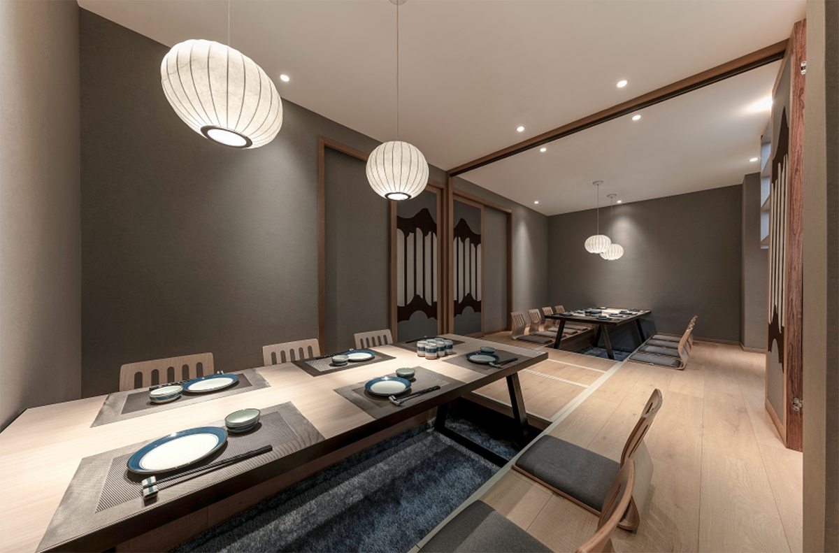 自然原木日式餐廳裝修設(shè)計-第4張圖片-上海古都建筑設(shè)計集團