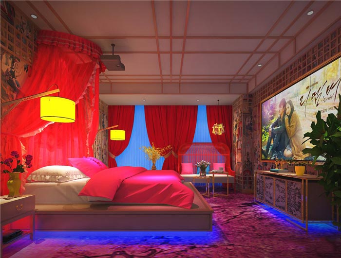 個性情侶主題酒店裝修設(shè)計-第2張圖片-上海古都建筑設(shè)計集團