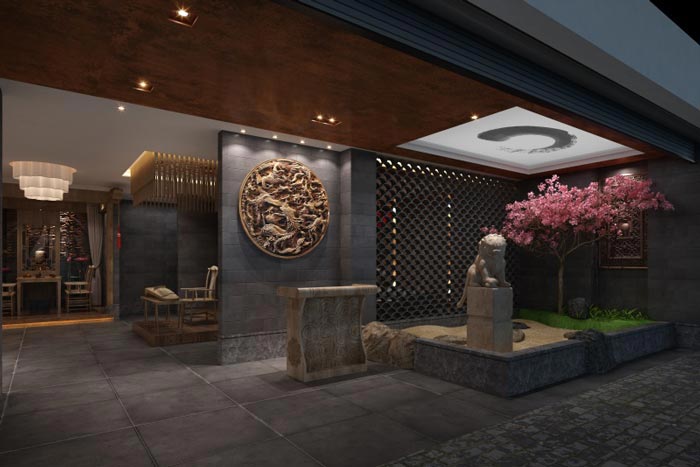 古典樸質(zhì)茶樓裝修設(shè)計(jì)效果圖-第2張圖片-上海古都建筑設(shè)計(jì)集團(tuán)