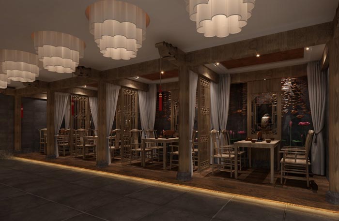 古典樸質(zhì)茶樓裝修設(shè)計(jì)效果圖-第1張圖片-上海古都建筑設(shè)計(jì)集團(tuán)