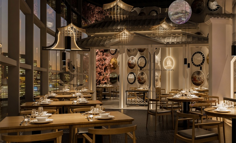 復(fù)古中式餐廳裝修設(shè)計-第4張圖片-上海古都建筑設(shè)計集團