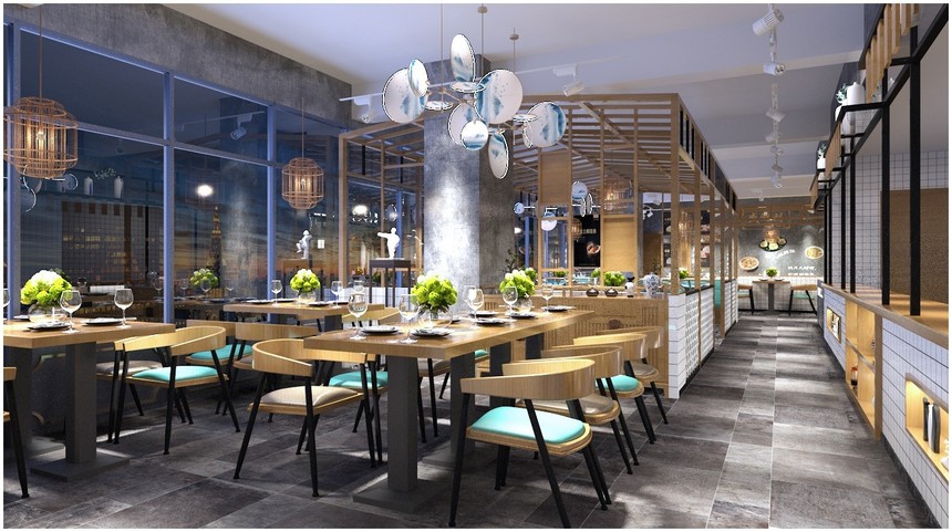 長寧140平方粥記甜品店鋪設(shè)計效果圖-第1張圖片-上海古都建筑設(shè)計集團