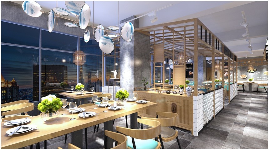 長寧140平方粥記甜品店鋪設(shè)計效果圖-第2張圖片-上海古都建筑設(shè)計集團