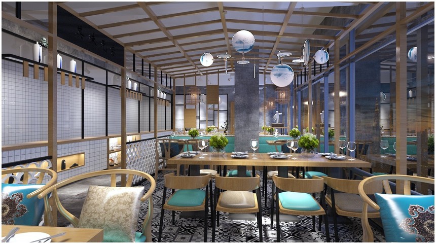 長寧140平方粥記甜品店鋪設(shè)計效果圖-第7張圖片-上海古都建筑設(shè)計集團