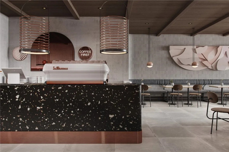 以暖色調(diào)為主題的咖啡店設(shè)計(jì)效果-第3張圖片-上海古都建筑設(shè)計(jì)集團(tuán)