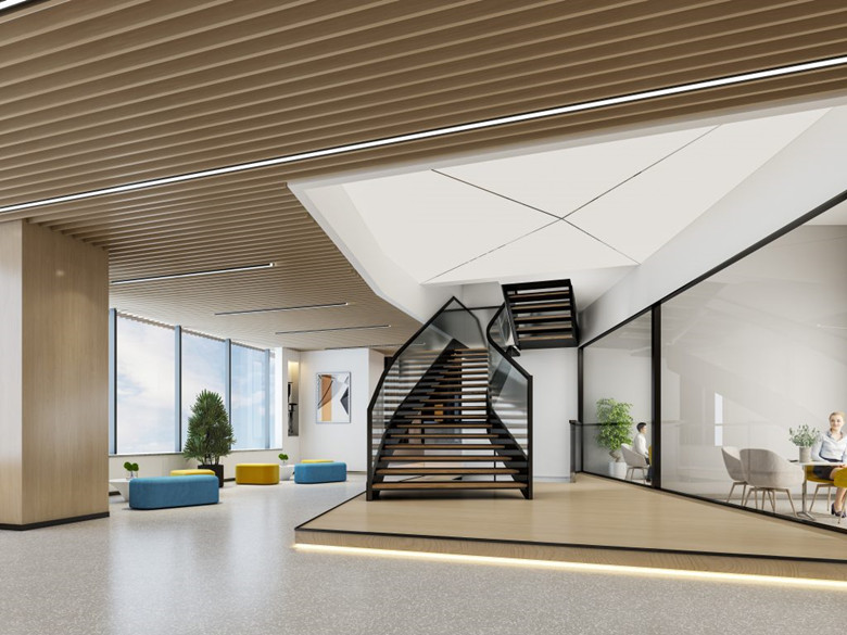 4000平辦公室設(shè)計布局效果-第1張圖片-上海古都建筑設(shè)計集團(tuán)