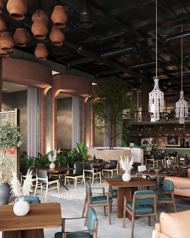 560平米工業(yè)風(fēng)格餐廳設(shè)計裝修實景-第4張圖片-上海古都建筑設(shè)計集團(tuán)