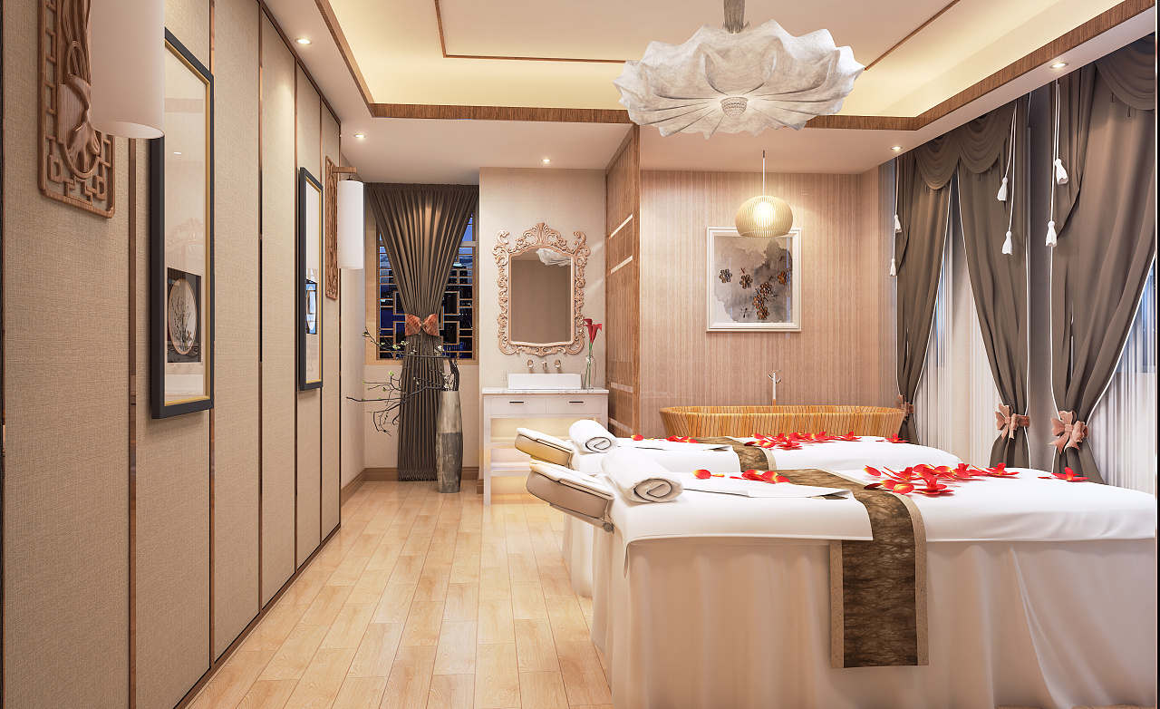 時尚大氣美容院設計布局方案-第2張圖片-上海古都建筑設計集團