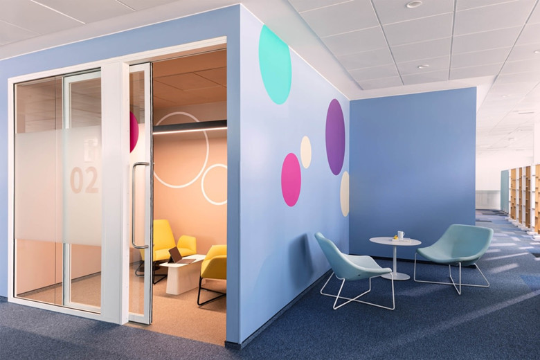 1000㎡生物公司辦公空間設計布局-辦公室裝修設計效果圖-第5張圖片-上海古都建筑設計集團