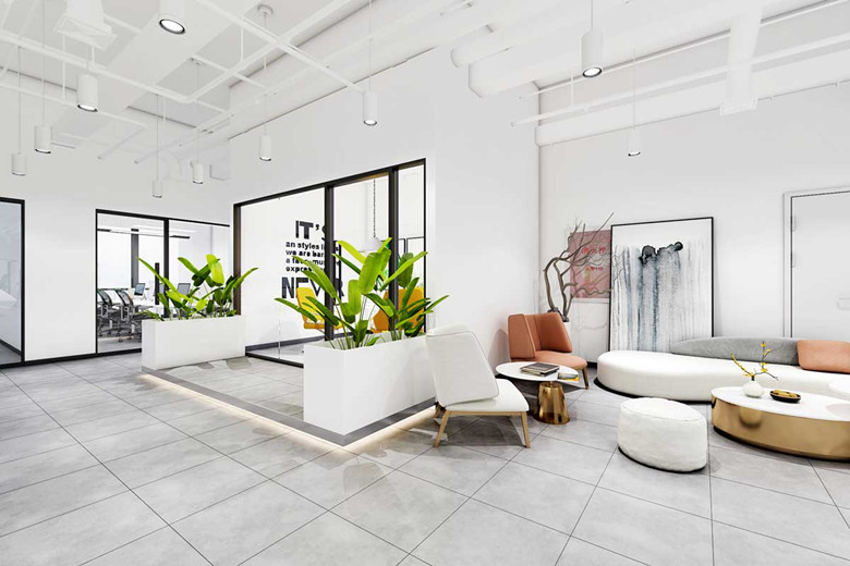 3120平米現(xiàn)代風格辦公室設計裝修效果-辦公室裝修設計效果圖-第4張圖片-上海古都建筑設計集團